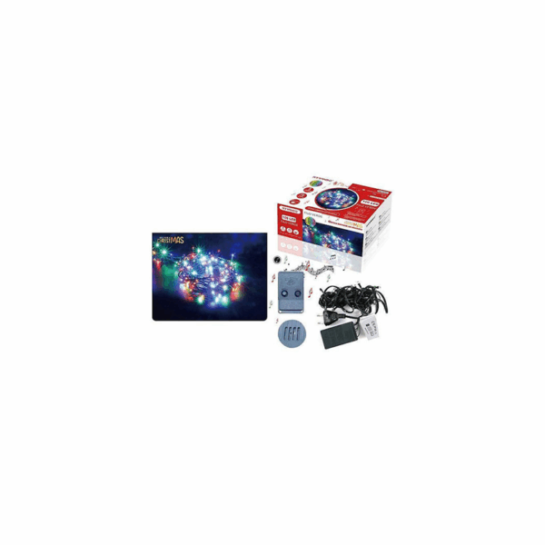 100 Χριστουγεννιάτικα Λαμπάκια Πολύχρωμα LED 8.5μ Εσωτερικού Χώρου Με Πράσινο Καλώδιο Arrango AN76692 39077299