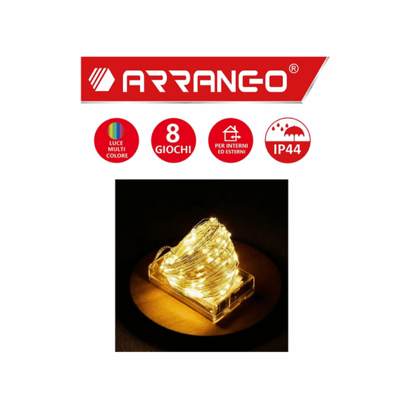Λαμπάκια 5m με 3 Προγράμματα με Θερμό Λευκό Φωτισμό Arrango AN57491