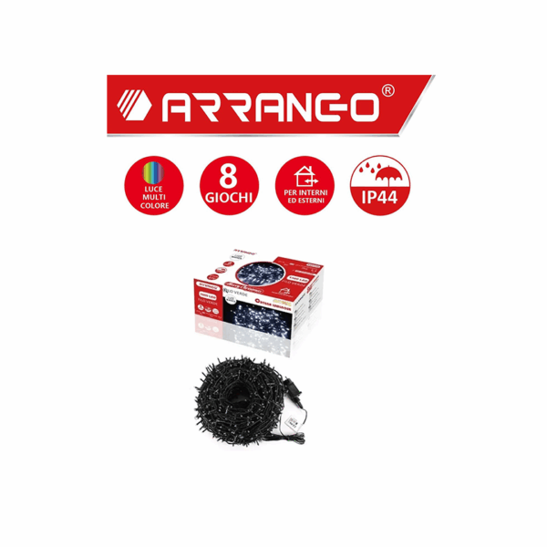 1500 Χριστουγεννιάτικα Λαμπάκια LED Ψυχρό Λευκό 78m IP44 με Πράσινο Καλώδιο και Πρόγραμμα Arrango AN57318