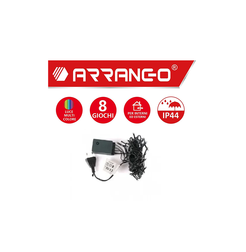 1 200 Χριστουγεννιάτικα Λαμπάκια LED RGB 15.5m Arrango AN57236 - Image 1