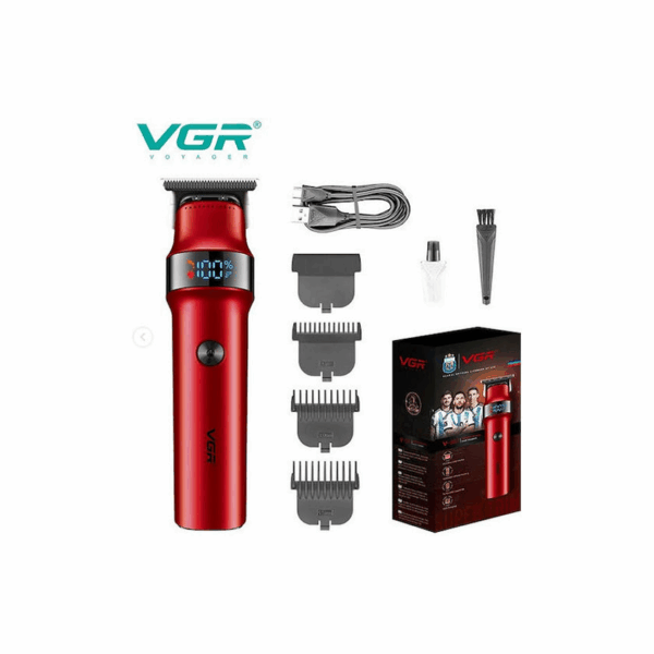 Επαγγελματικό Σετ Επαναφορτιζόμενης Κουρευτικής Μηχανής Κόκκινο VGR V-987 58003372