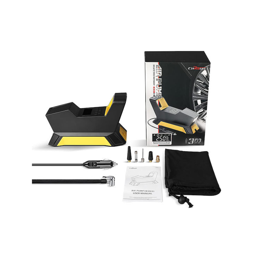 1 Τρόμπα Αυτοκινήτου 150PSI με Καλώδιο Αναπτήρα 12V Φακό Οθόνη LED για Ρύθμιση & Προβολή Πίεσης Carsun C1809-2 36553578 - Image 1