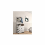 Μεταλλική Παπουτσοθήκη Κρεμάστρα με Πορτάκια & Γάντζους 185x56x28cm XMJ6205 63116864