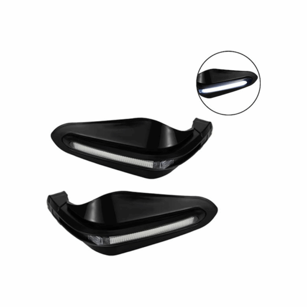 Προστατευτικές Χούφτες Μηχανής 22mm με LED Λευκό 2 Τεμάχια – Μαύρο 56438652