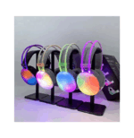 Ασύρματα Ακουστικά Bluetooth LED Headphones RGB PG580 212058 - Black - Image 2