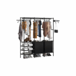 Έπιπλο Εισόδου με Κρεμάστρες και Ράφια 160x33x173cm Μαύρο 63815832