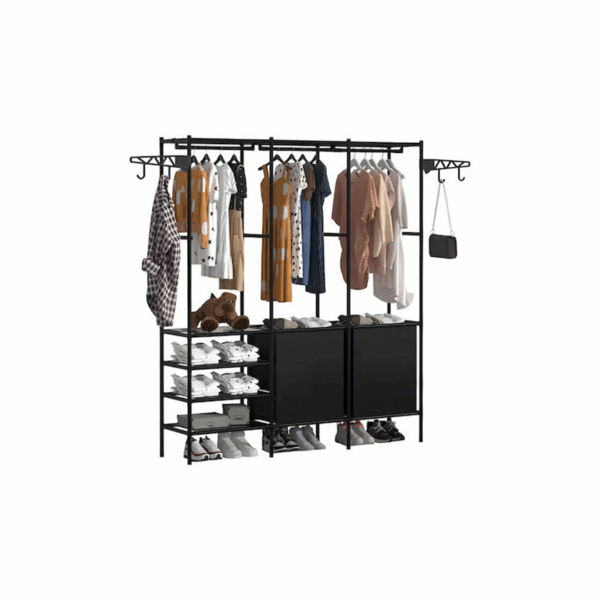 Έπιπλο Εισόδου με Κρεμάστρες και Ράφια 160x33x173cm Μαύρο 63815832