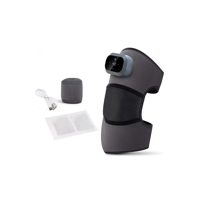 1 Θερμαινόμενη Επιγονατίδα με Λειτουργία Μασάζ Knee Massager – Γκρι 63818623 - Image 1