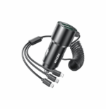 Φορτιστής Αυτοκινήτου WP-C44 33W 2A με Θύρες: 2xUSB μαζί με Καλώδιο Lightning / Micro-USB / Type-C Μαύρος WK-WP-C44_BLACK WK 55723723