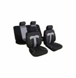 Σετ Κάλυμμα Θέσης Αυτοκινήτου Μαύρο-Γκρι 5 Καθισμάτων W00663 36970956