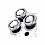Coolyer Glitter Crystal Ring Style Camera Lens Protector iPhone 17 Ασημί
