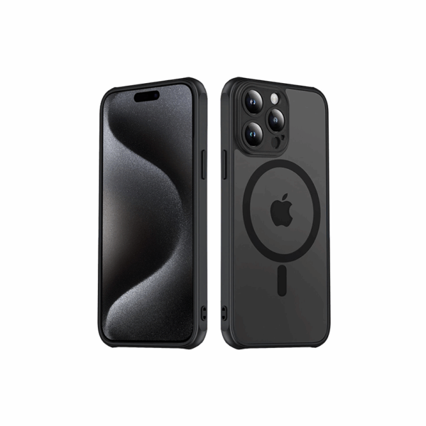 Hybrid Θήκη Σιλικόνης Με Magsafe & Metal Camera Lens Protection iPhone 16 Pro Μαύρη