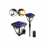 Επιτοίχιο Ηλιακό Φωτιστικό Θερμό Λευκό 3000K με Αισθητήρα Κίνησης και Τηλεχειριστήριο IP65 12x12εκ. HS-V83  36253750