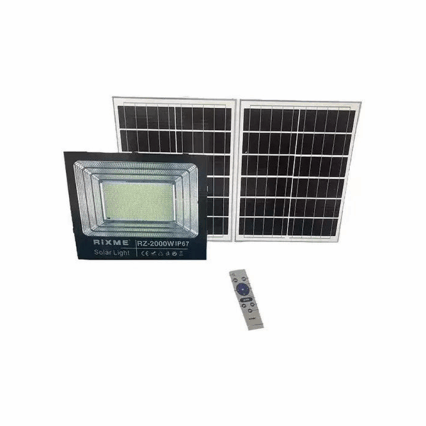 Στεγανός Ηλιακός Προβολέας LED με Τηλεχειριστήριο Rixme 2000W IP67 000-230-15075 52453518