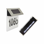 Επιτοίχιο Ηλιακό Φωτιστικό Αριθμού Οικίας με Φωτοκύτταρο 16.9x13.1εκ. APT-AG216 54546546