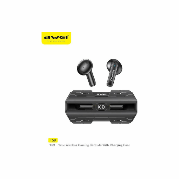 Bluetooth Handsfree In-ear Ακουστικά με Θήκη Φόρτισης Μαύρα Awei T59 46377348