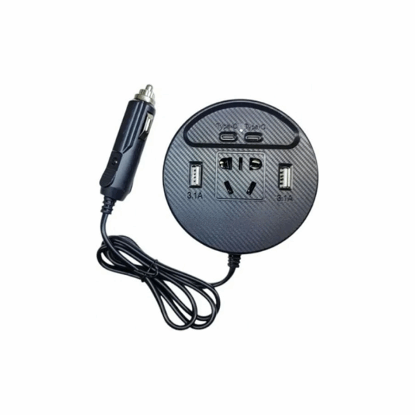 Φορτιστής Μετατροπέας Αυτοκινήτου Inverter με 2 θύρες USB 3.1A , 2xType C και 1x220V/150W 12/24V IN-CAR 1667 58435233 OEM