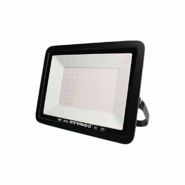 Στεγανός Προβολέας IP65 Ισχύος 300W με Φυσικό Λευκό Φως σε Μαύρο χρώμα Arrango AP79296