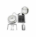 Ηλιακό Φωτιστικό Οροφής Αδιάβροχο 20W 60 SMD Ψυχρό Λευκό 6500K με Τηλεχειριστήριο W7106-1 43814757 - Image 2