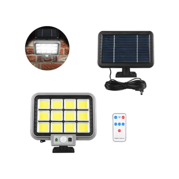 Αδιάβροχο Ηλιακό Επιτοίχιο Φωτιστικό 45W με Ανιχνευτή Κίνησης