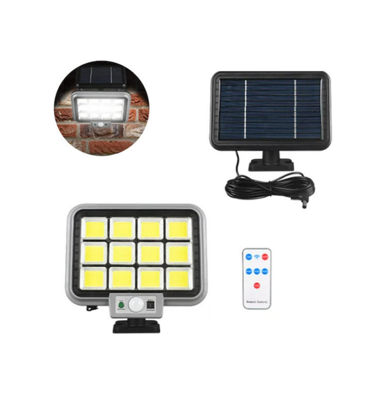 Αδιάβροχο Ηλιακό Επιτοίχιο Φωτιστικό 45W με Ανιχνευτή Κίνησης