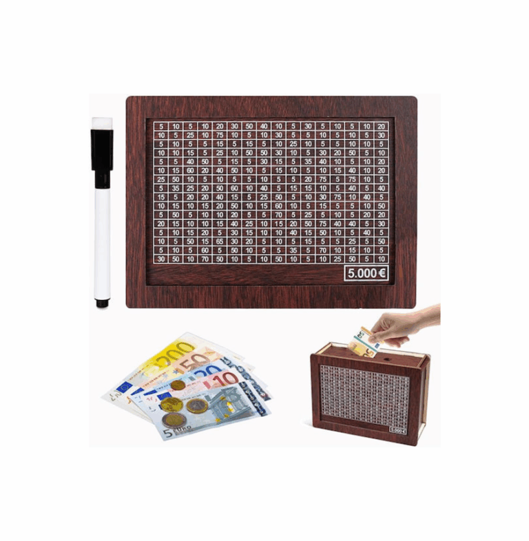 Ξύλινος Diy Κουμπαράς Αποταμίευσης Στόχο Χρημάτων Έως 5000 Ευρώ Μαρκαδόρο Σημείωσης Καφέ 57091125