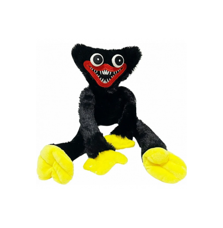 Huggy Wuggy Βελούδινη Κούκλα Μαύρο 40cm