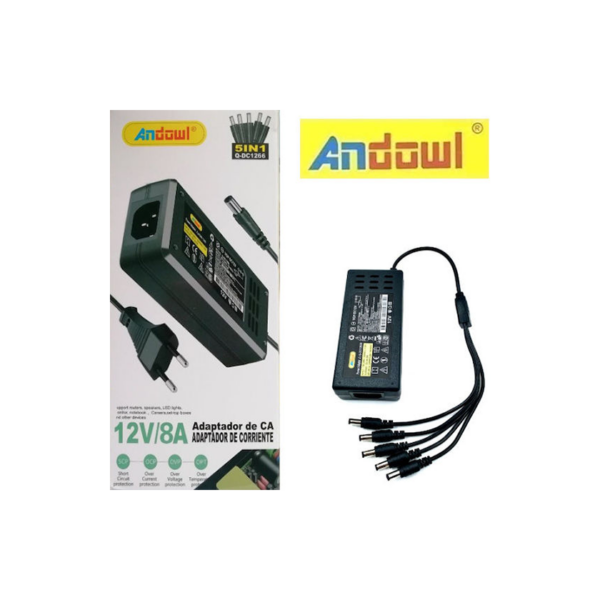 Τροφοδοτικό Universal 12V 8A 96W με 5 βύσματα