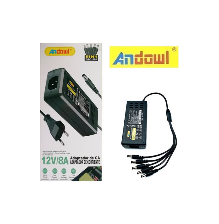 Τροφοδοτικό Universal 12V 8A 96W με 5 βύσματα