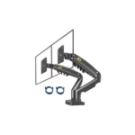 Βάση Γραφείου Gas Spring για 2 Οθόνες έως 27" με Βραχίονα Γκρι 62370159