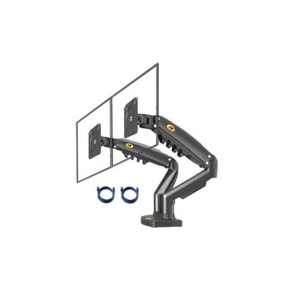 Βάση Γραφείου Gas Spring για 2 Οθόνες έως 27" με Βραχίονα Γκρι 62370159