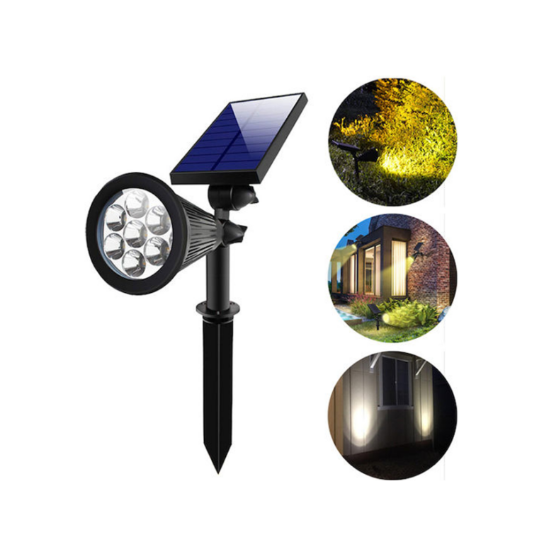 Καρφωτό Ηλιακό Φωτιστικό Θερμό Λευκό με Αισθητήρα Κίνηση