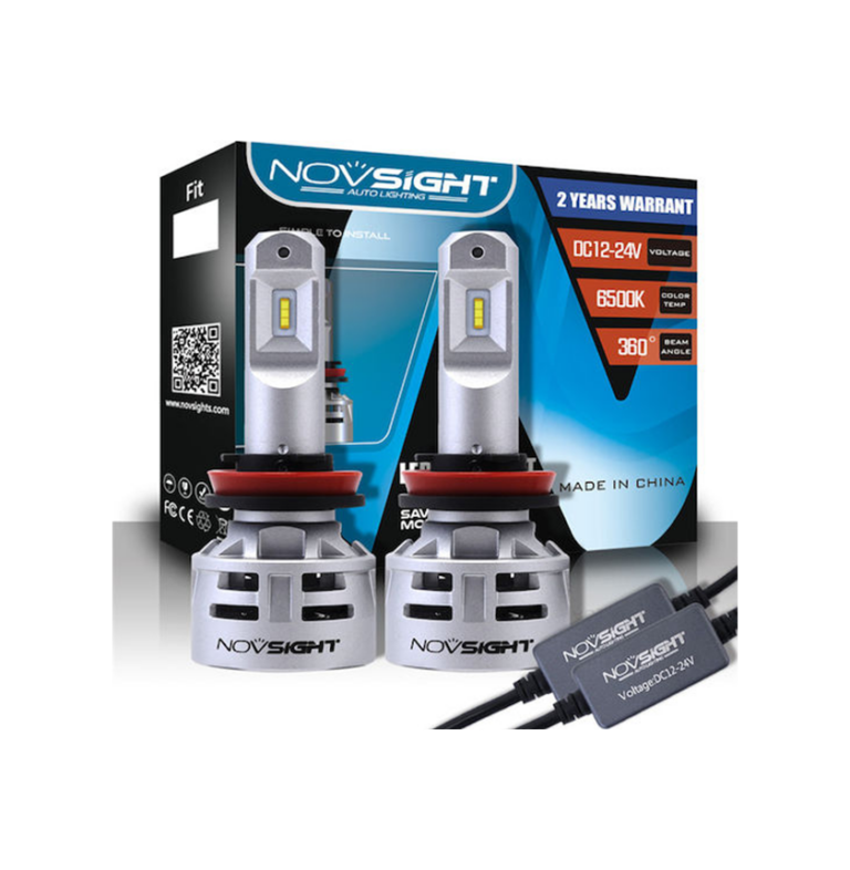 Λάμπες Αυτοκινήτου & Μοτοσυκλέτας NovSight H11 Ψυχρό Λευκό