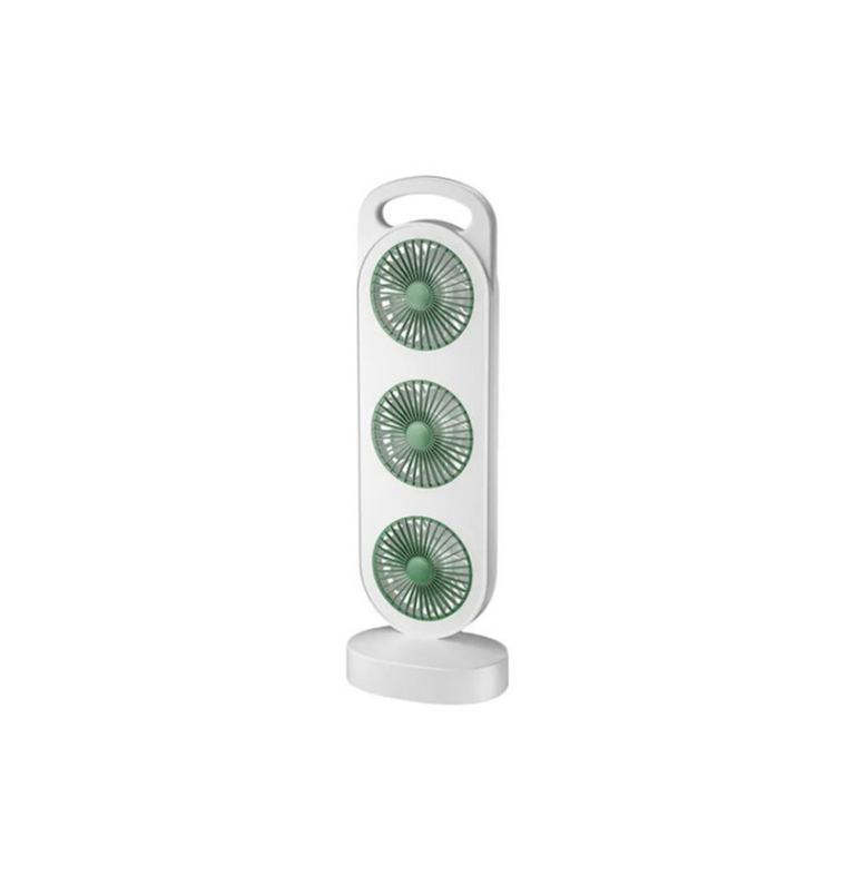 Ανεμιστήρας Επιτραπέζιος Επαναφορτιζόμενος με Τριπλή Ροή