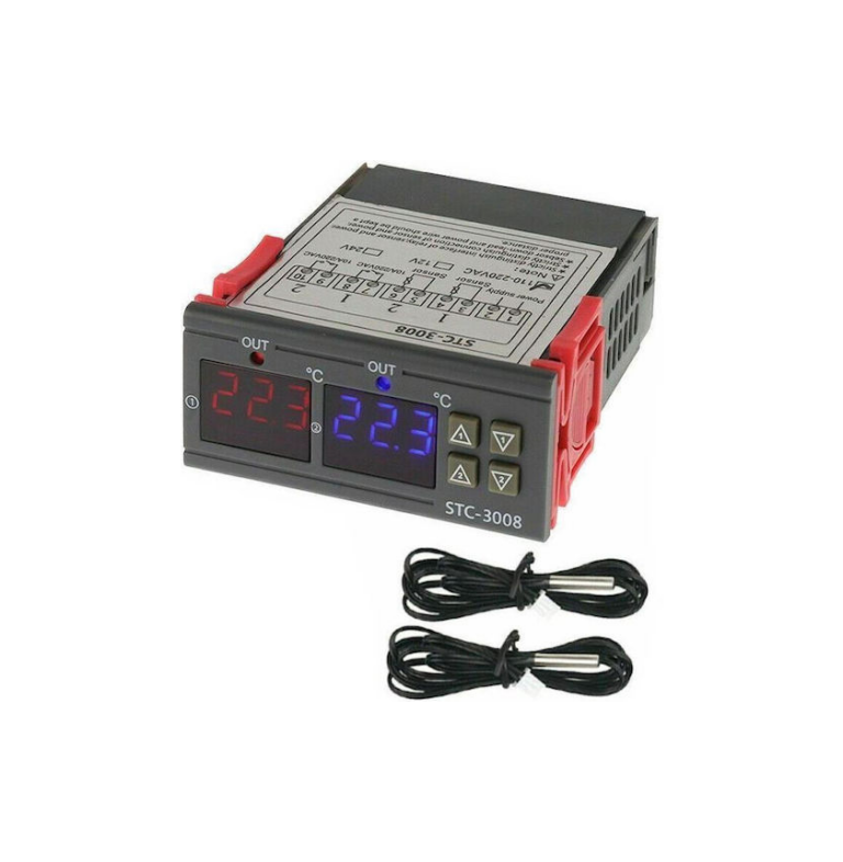 Διπλός Ψηφιακός Θερμοστάτης 3w/230v 55561947