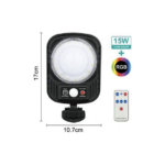 Επιτοίχιο Ηλιακό Φωτιστικό 15W RGB με Τηλεχειριστήριο Arrango