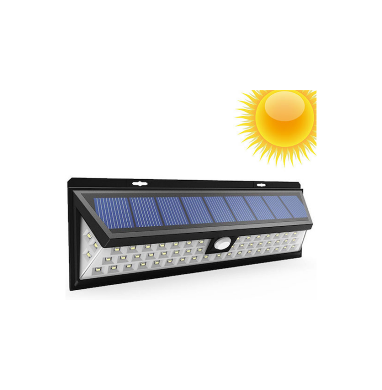 Επιτοίχιο Ηλιακό Φωτιστικό 1200lm με Αισθητήρα Κίνησης IP65