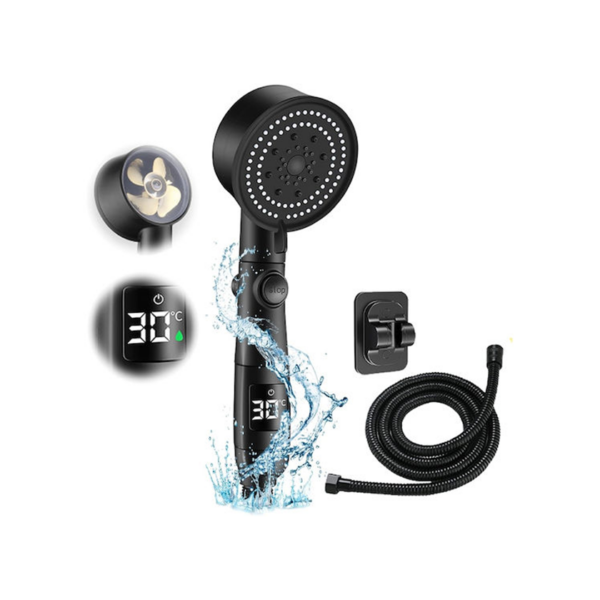 Τηλέφωνο Ντουζ με Ψηφιακή Ένδειξη Θερμοκρασίας, 5 Λειτουργίες