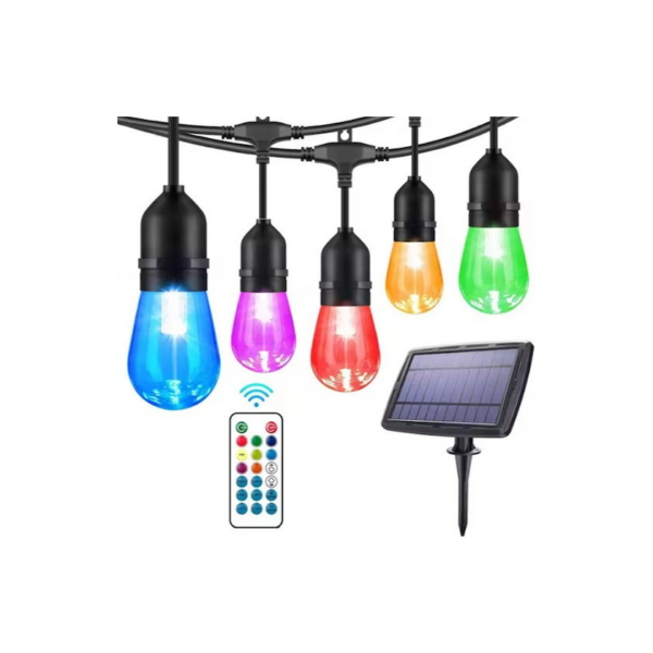 Ηλιακή Αδιάβροχη Γιρλάντα Εξωτερικού Χώρου Με 16 led λάμπες