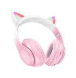 Ασύρματα Ακουστικά HOCO Cat Ear W42 Ροζ