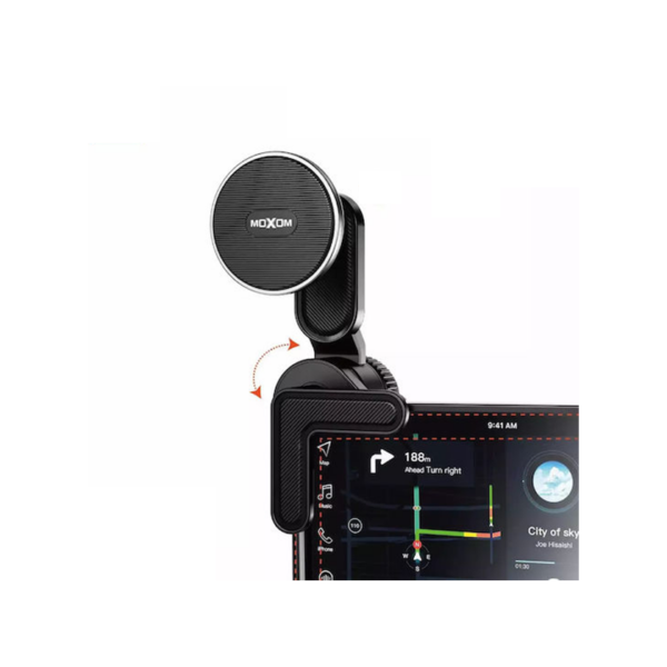 Βάση Κινητού Αυτοκινήτου με Μαγνήτη Μαύρη Moxom