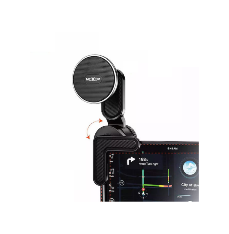 Βάση Κινητού Αυτοκινήτου με Μαγνήτη Μαύρη Moxom