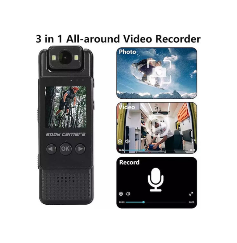 Κάμερα Σώματος 4K WiFi με Περιστροφή 180° & Οθόνη LCD