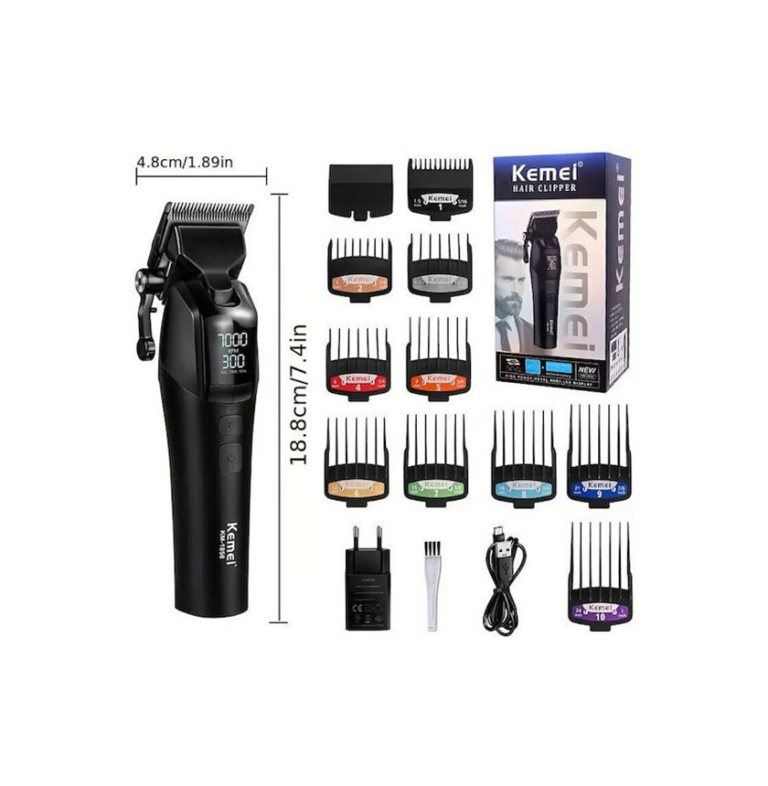 Επαγγελματική Επαναφορτιζόμενη Κουρευτική Μηχανή Kemei