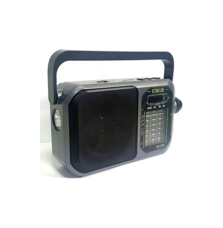 Φορητό Ραδιόφωνο Επαναφορτιζόμενο με Bluetooth Ασημί