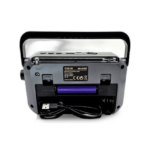 Φορητό Ραδιόφωνο Επαναφορτιζόμενο με Bluetooth Ασημί