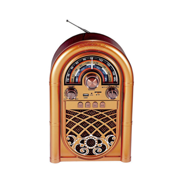 Retro Επιτραπέζιο Ραδιόφωνο Επαναφορτιζόμενο με USB Καφέ R-1950BT 40063570